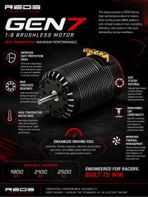Reds Racing V8 Gen 7 Brushless Motor (1:8, sensored)