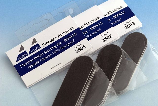 Albion Alloys Flexible Detail-Schleif-Pad Körnung 80x25 mm