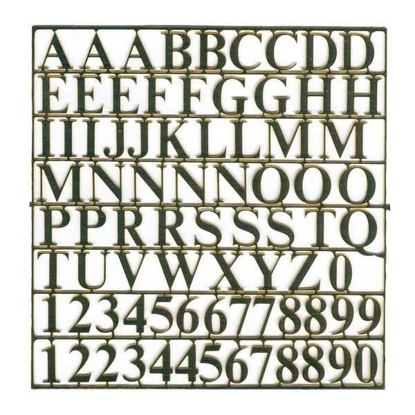 Krick Buchstabensatz Messing