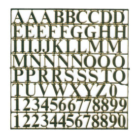 Krick Buchstabensatz Messing