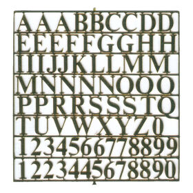 Krick Buchstabensatz Messing