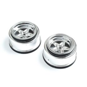 Losi Felge hinten Chrome (Paar): 22S Drag