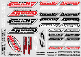 Team Corally Sponsor Stickersheet vorgeschnitten