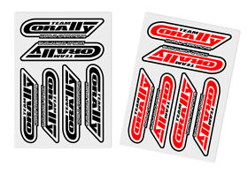 Team Corally Sponsor Stickersheet vorgeschnitten