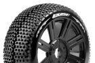 Louise RC B-Turbo 1:8 Buggy Reifen Fertig verklebt Speichen Felgen Schwarz Hex 17 mm 1 Paar