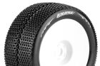 Louise RC T-Turbo 1:8 Truggy Reifen Fertig verklebt Felgen Weiss 1/2"-Offset Hex 17 mm 1 Paar