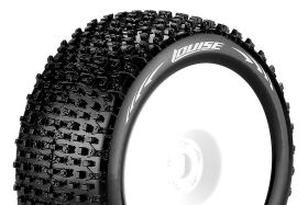 Louise RC T-Pirate 1:8 Truggy Reifen Fertig verklebt Felgen Weiss 1/2"-Offset Hex 17 mm 1 Paar