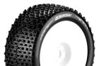 Louise RC T-Pirate 1:8 Truggy Reifen Fertig verklebt Felgen Weiss 1/2"-Offset Hex 17 mm 1 Paar