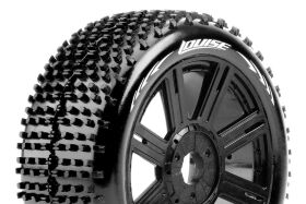 Louise RC B-Hornet 1:8 Buggy Reifen Fertig verklebt Speichen Felgen Schwarz Hex 17 mm 1 Paar