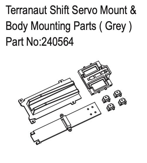 Hobby Plus Terranaut Shift Servohalter und Karosserie Mounting Teile
