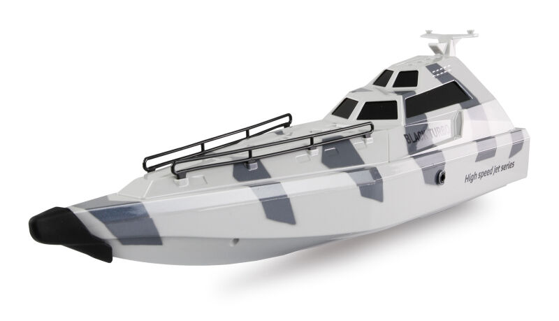 AMEWI Black Turbo Militärboot mit Jetantrieb 420mm RTR