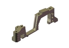 KM Aluminium vordere untere Bulk Head links / HK401L