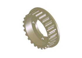 KM Aluminium Vorderes Diff. Riemenrad 24T + Schrauben...