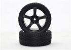ABSiMA Räderset Onroad "5-Speichen / Profil" schwarz 1:10 (4 St.) / 2510006