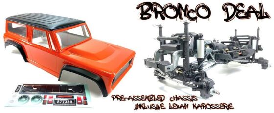 "CR3.4" 4WD Chassis inkl. Bronco Style Body Orange / 12014-Orange