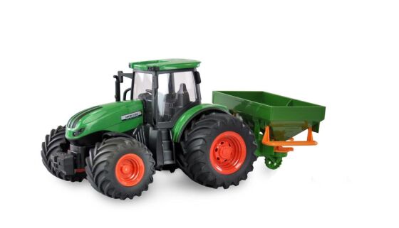 Traktor mit Düngerstreuer, Sound & Licht, 1:24 RTR grün / 22639
